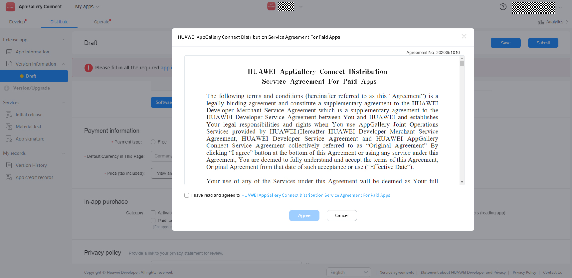 AppGallery Connect Agreement Signing Guide -AppGallery Connect ...
