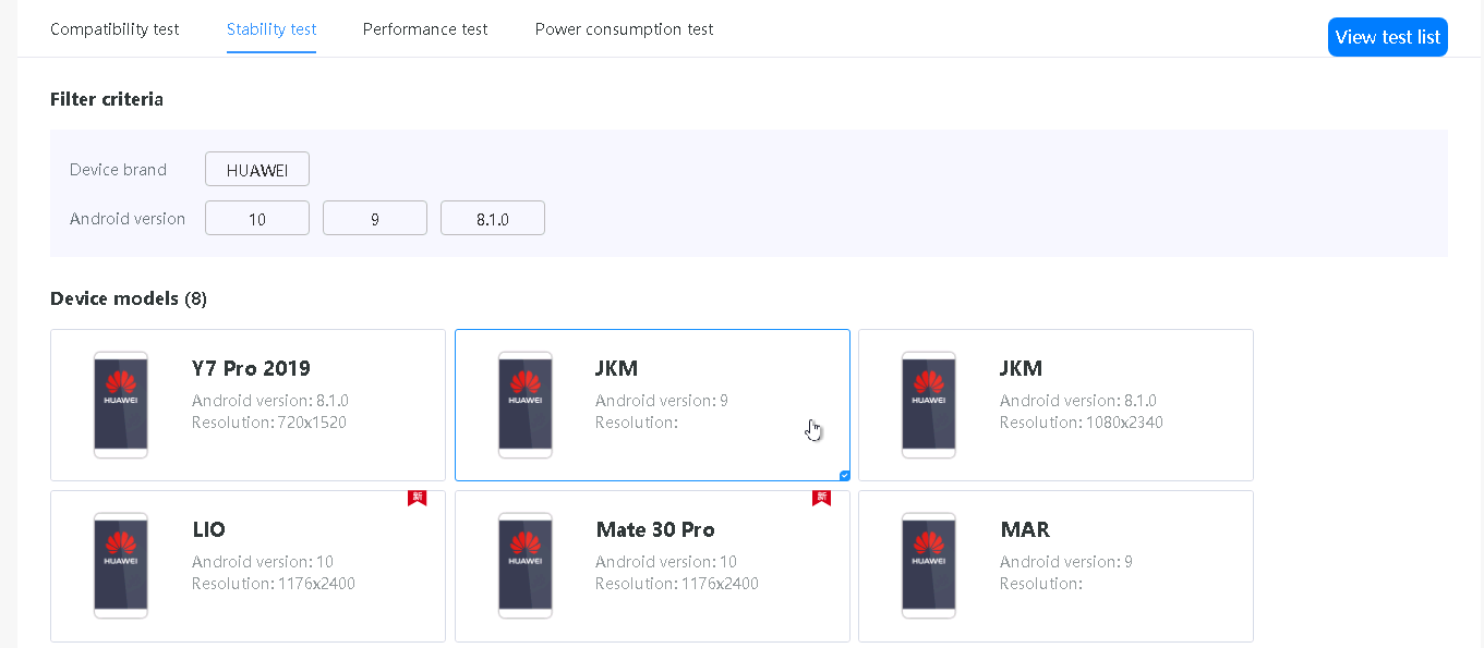 Stability Test-Operation Guide-Cloud Testing-DIGIX Lab - HUAWEI Developers