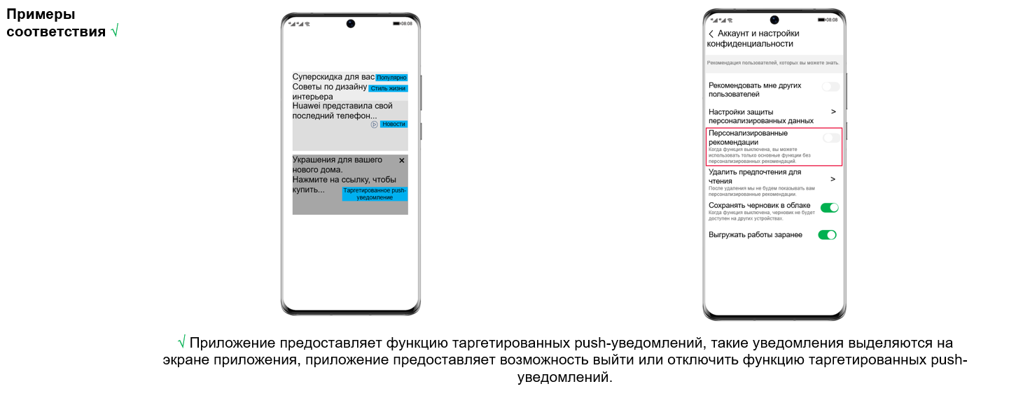 IV. Таргетированные push-уведомления и точная реклама-Частые проблемы в  отношении защиты персональных данных в приложениях-Проверке  приложений-HUAWEI AppGallery | HUAWEI Developers