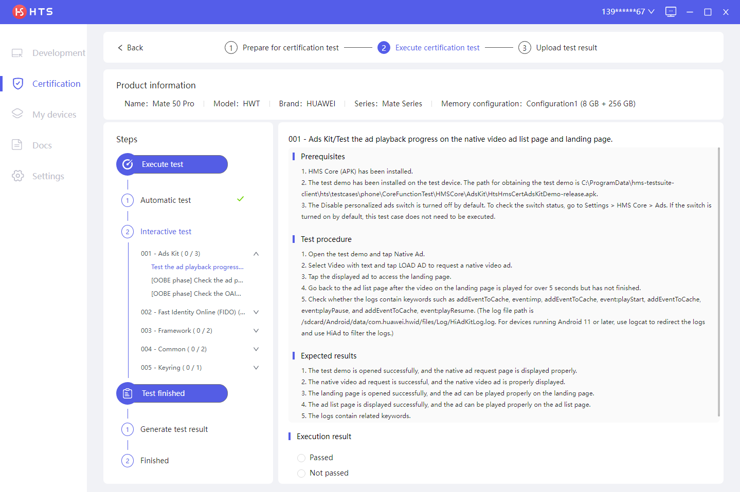 Testing Hw Certification Testing-Usage Guide-HMS Test Suite-Ecosystem Cooperation ...