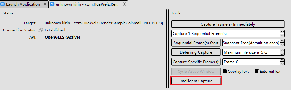 Intelligent Frame Capture-UI Elements-Frame Profiler Usage-Graphics ...