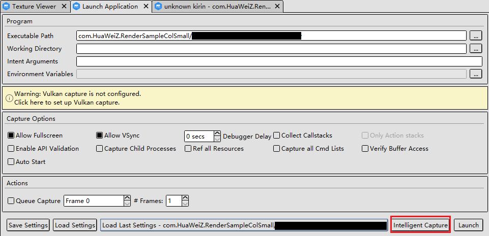 Intelligent Frame Capture-UI Elements-Frame Profiler Usage-Graphics ...