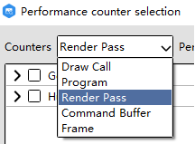 User Counter Fe Component Performance Counter-UI Elements-Frame Profiler Usage-Graphics Profiler ...
