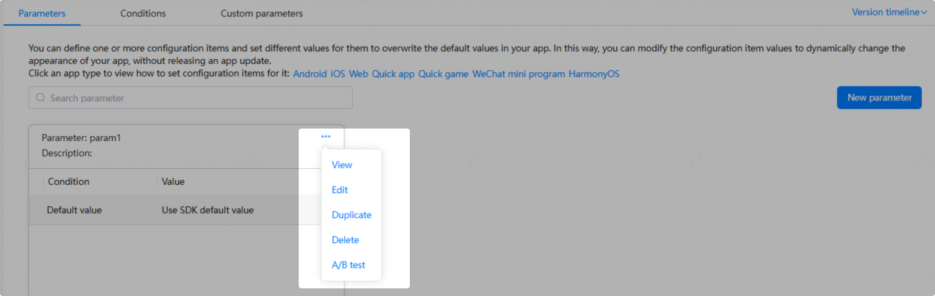 Parameter Card List Setting Parameter Values in Remote Configuration-Web-Remote ...