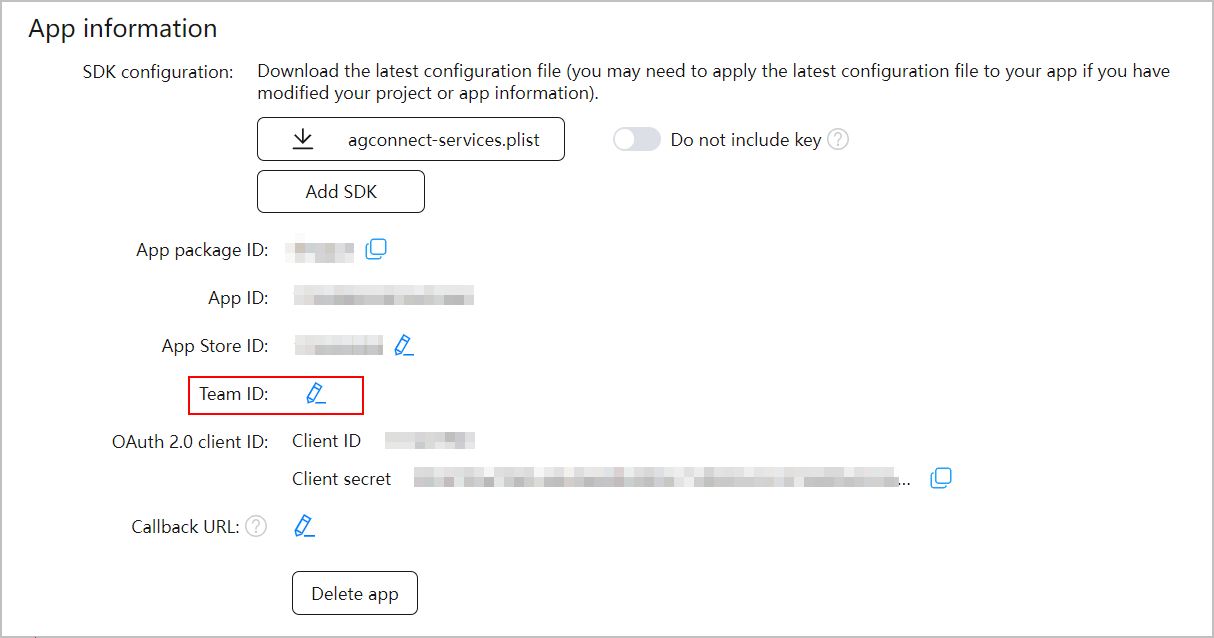 Configuring iOS App Information-Preparations in AppGallery Connect ...