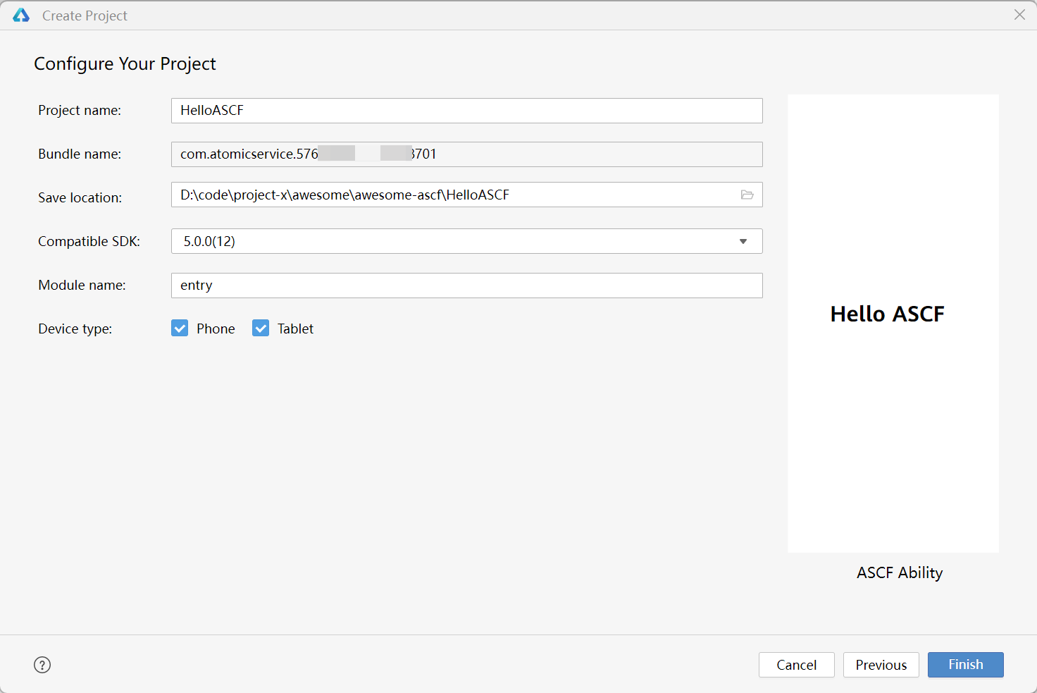 Creating an ASCF Project-Developing in DevEco Studio-How to Develop ...