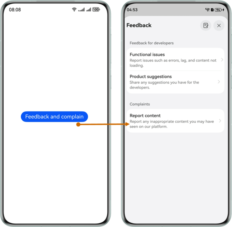 Feedback and Complain Button-Scenario-specific Buttons-Scenario Fusion ...