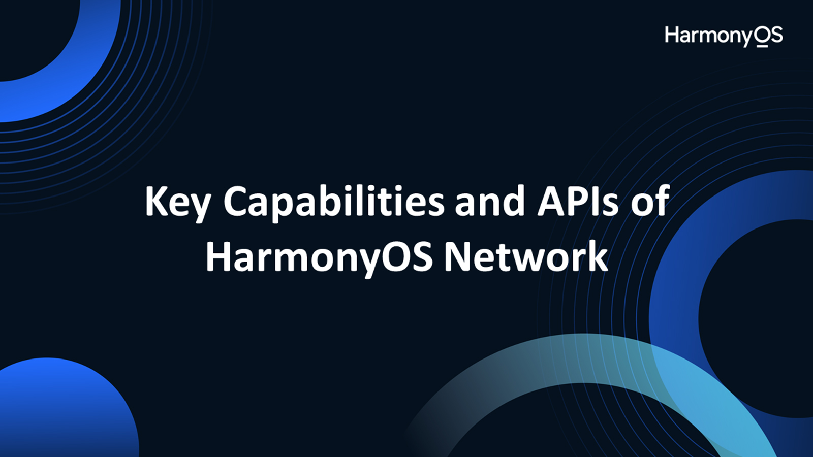Key Capabilities and APIs of HarmonyOS Network